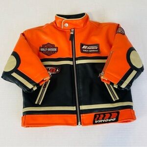 Harley-Davidson Faux Leather Racing Jacket Size 24mon